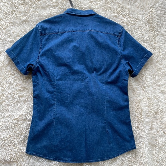 ASOS denim button down tee - Picture 2 of 3